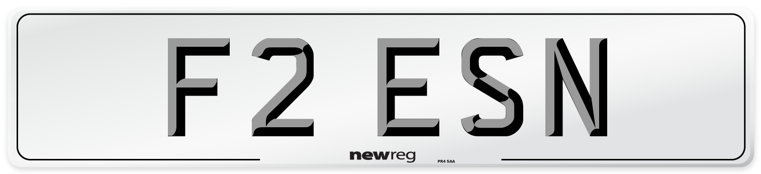 F2 ESN Number Plate from New Reg
